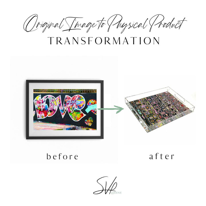 Graffiti Love Acrylic Tray