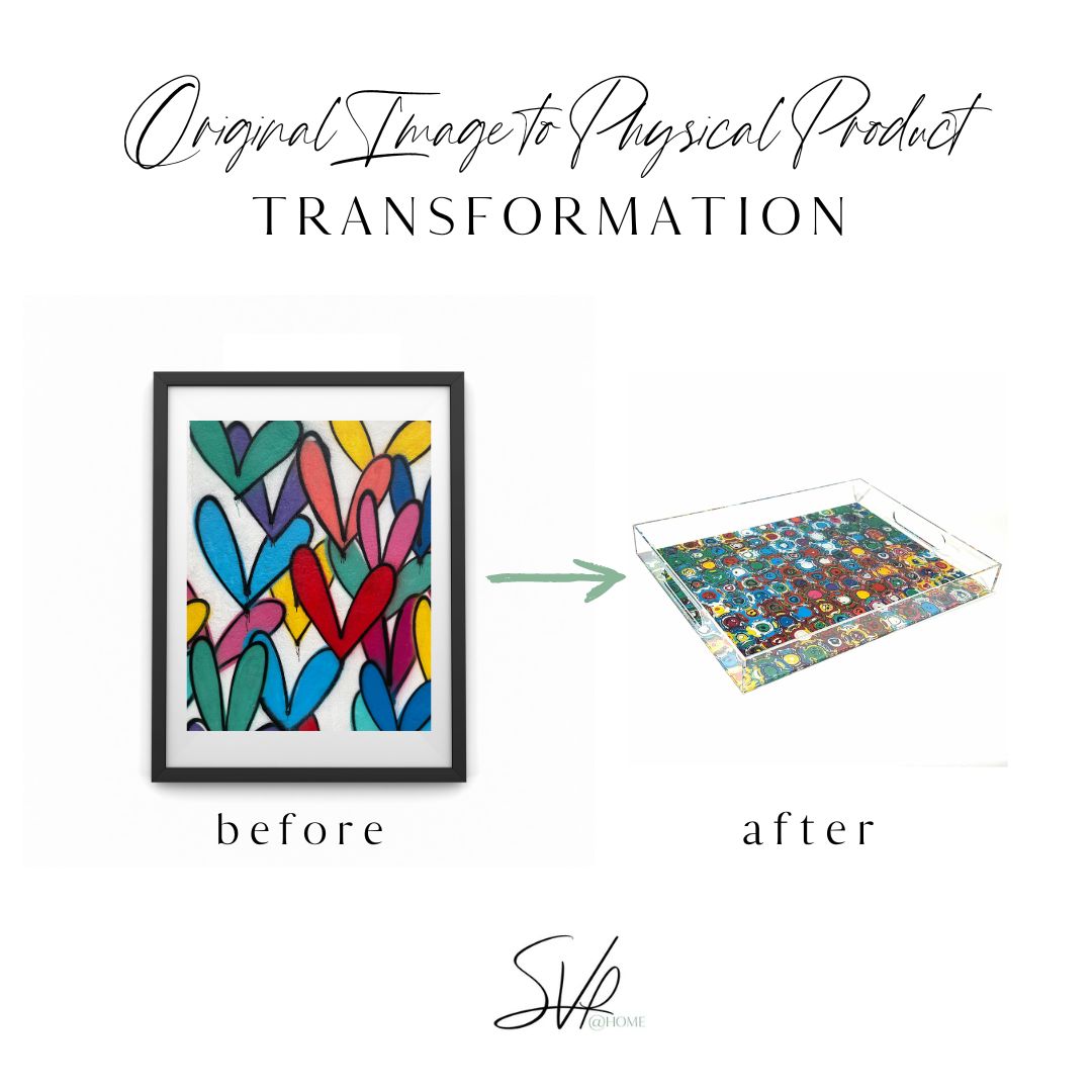 Multiple Hearts Acrylic Tray