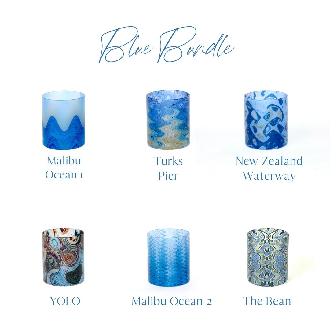 Blue Bundle Whiskey Glass Set