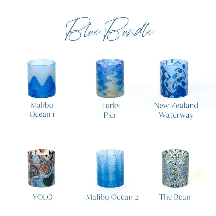 Blue Bundle Whiskey Glass Set