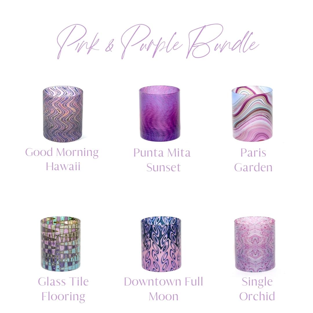 Pink and Purple Bundle Whiskey Glass Set