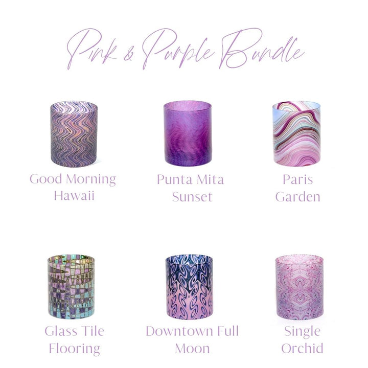 Pink and Purple Bundle Whiskey Glass Set