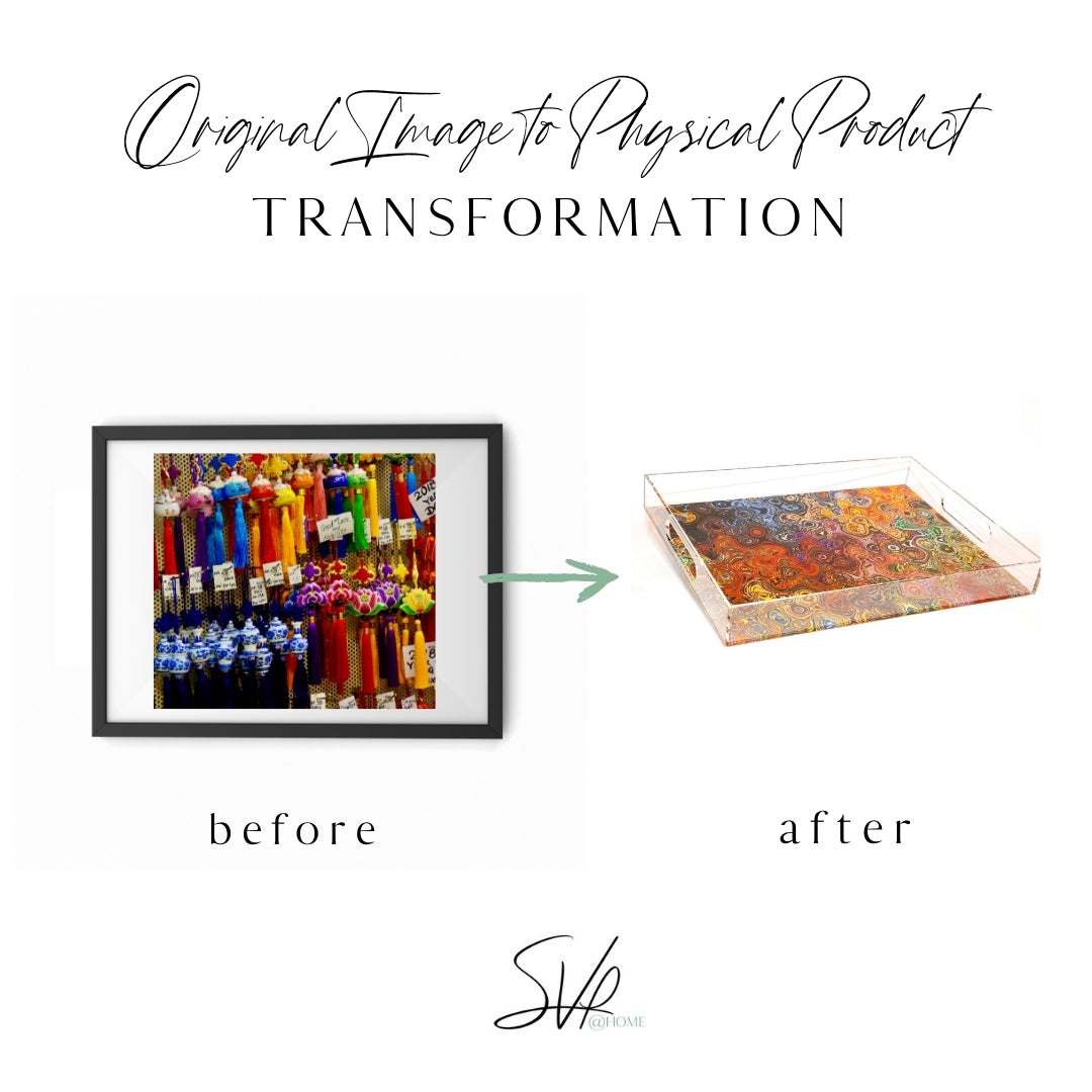 Asian Tassels Acrylic Tray