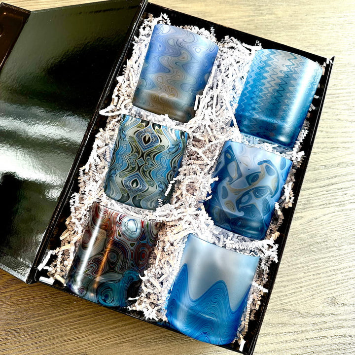Blue Bundle Whiskey Glass Set