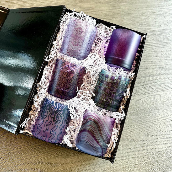 Pink and Purple Bundle Whiskey Glass Set