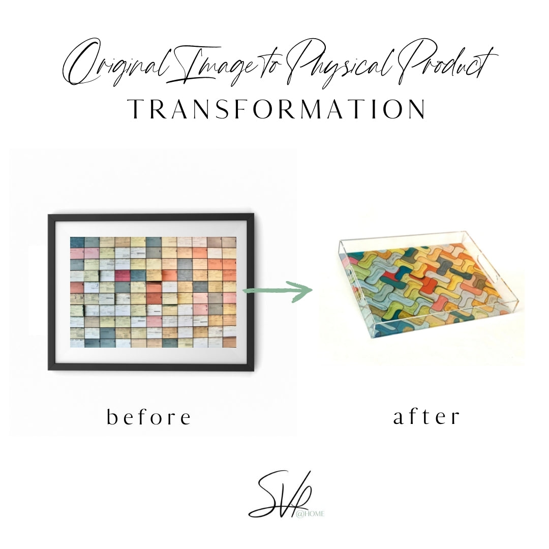 Colored Blocks Acrylic Tray