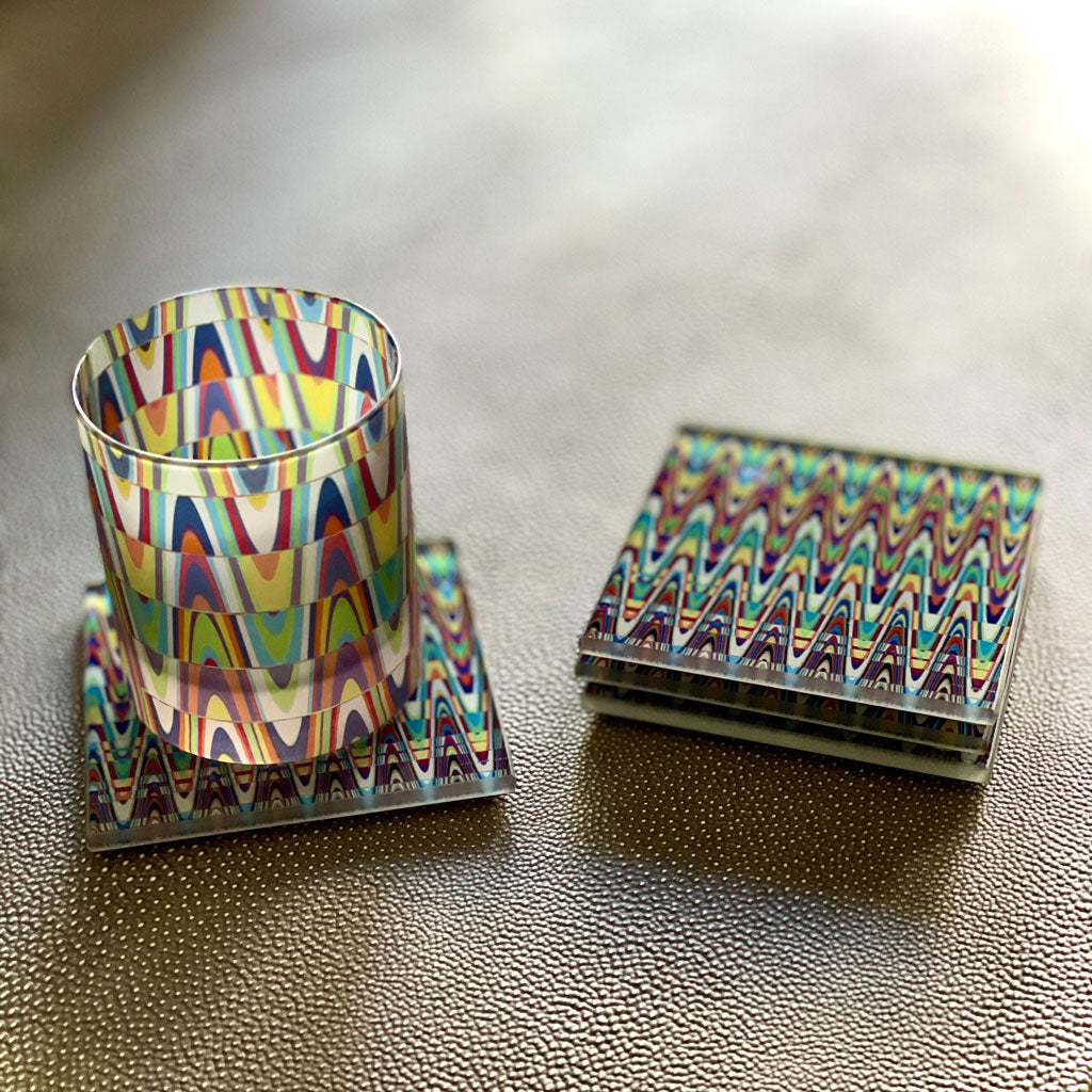 Colorful Carpet 2 Coaster Set