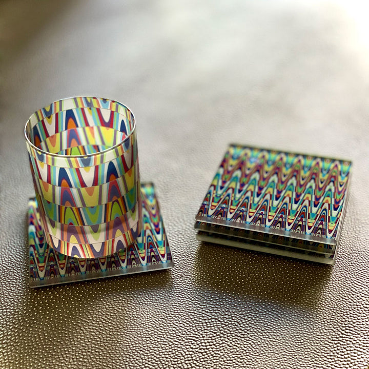 Colorful Carpet 2 Coaster Set