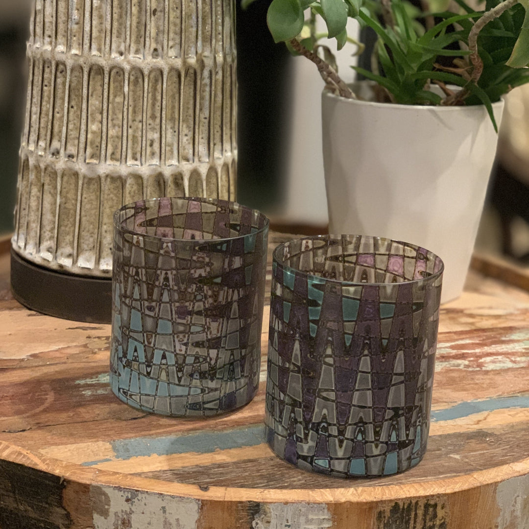 Glass Tile Flooring Whiskey Glass Set