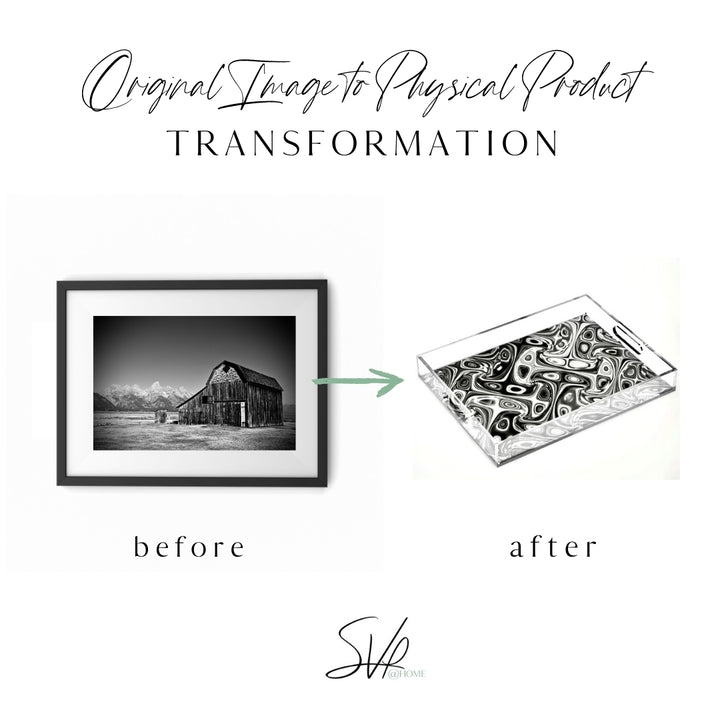 Grand Tetons Barn Acrylic Tray