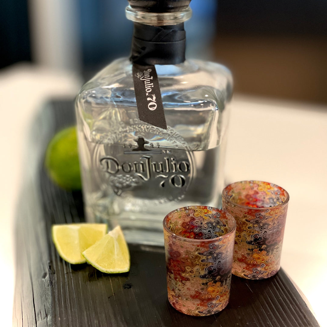 Asian Tassels Shot Glass Set