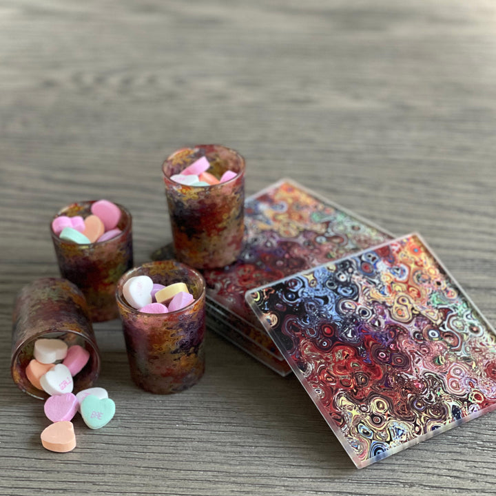 Asian Tassels Shot Glass Set