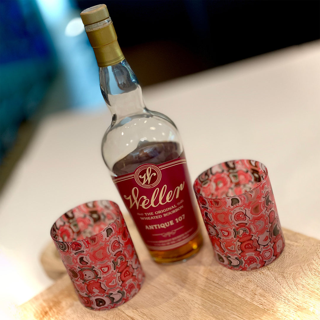 Red Headlight Whiskey Glass Set