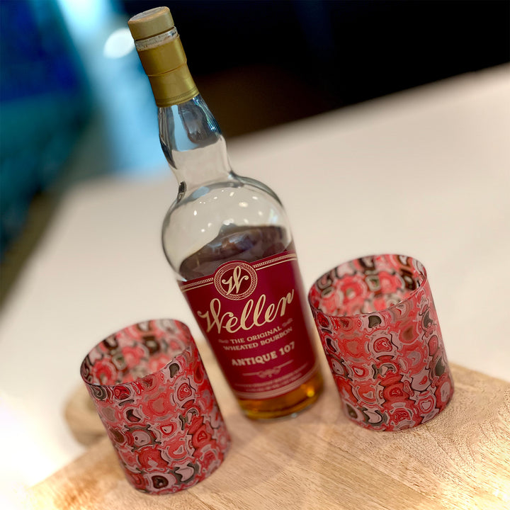 Red Headlight Whiskey Glass Set