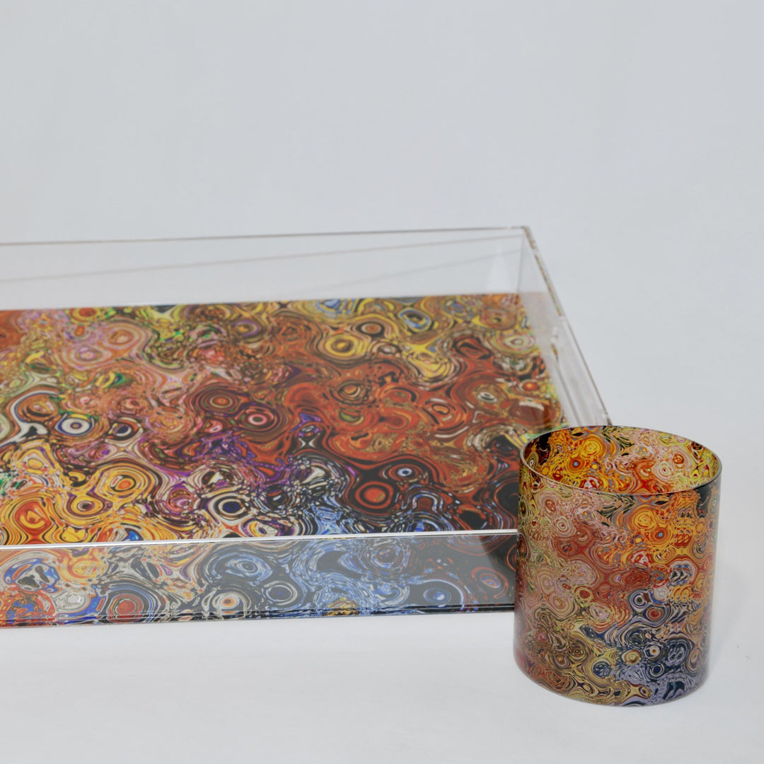 Asian Tassels Acrylic Tray