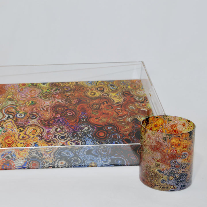 Asian Tassels Acrylic Tray