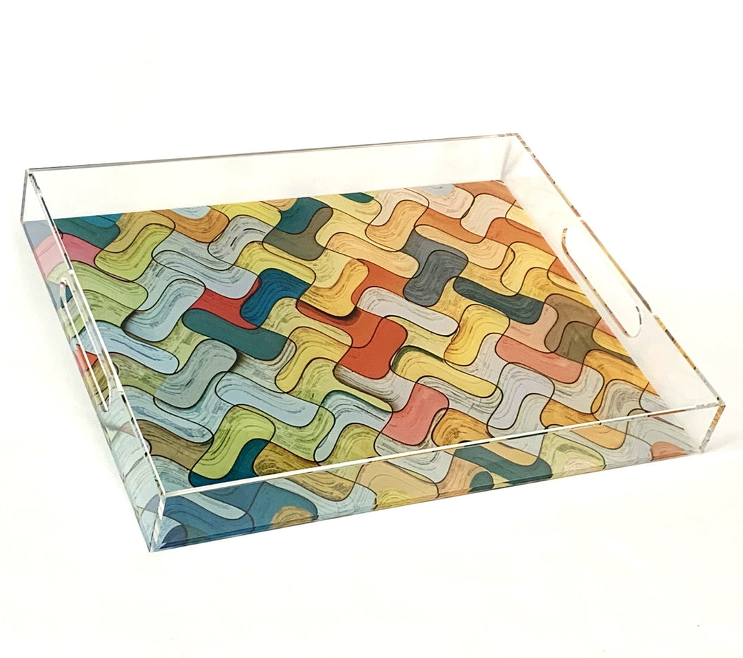 Colored Blocks Acrylic Tray